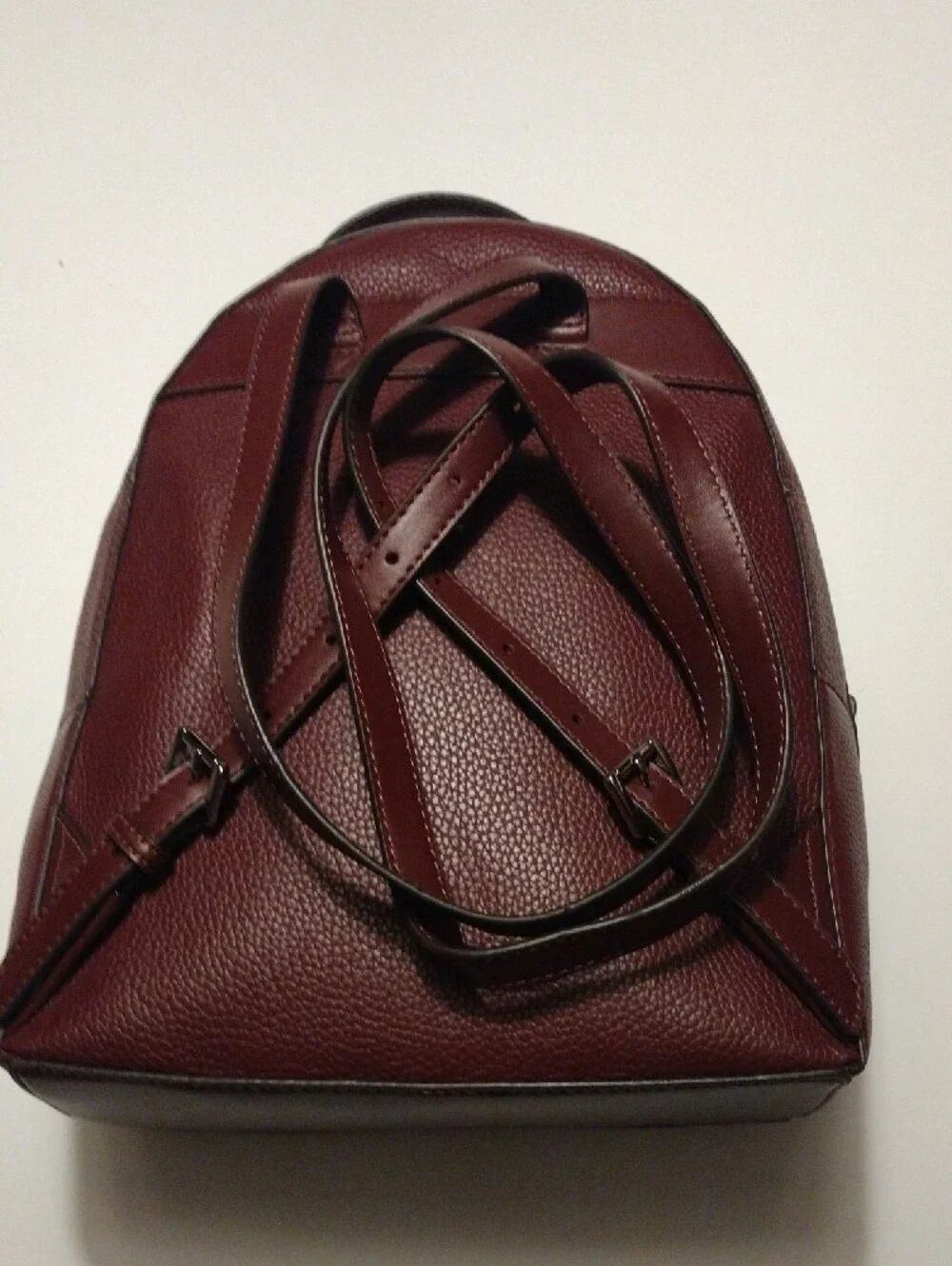 Michael Kors Womens Dark Burgundy Leather Mini Backpack. Pre-owned